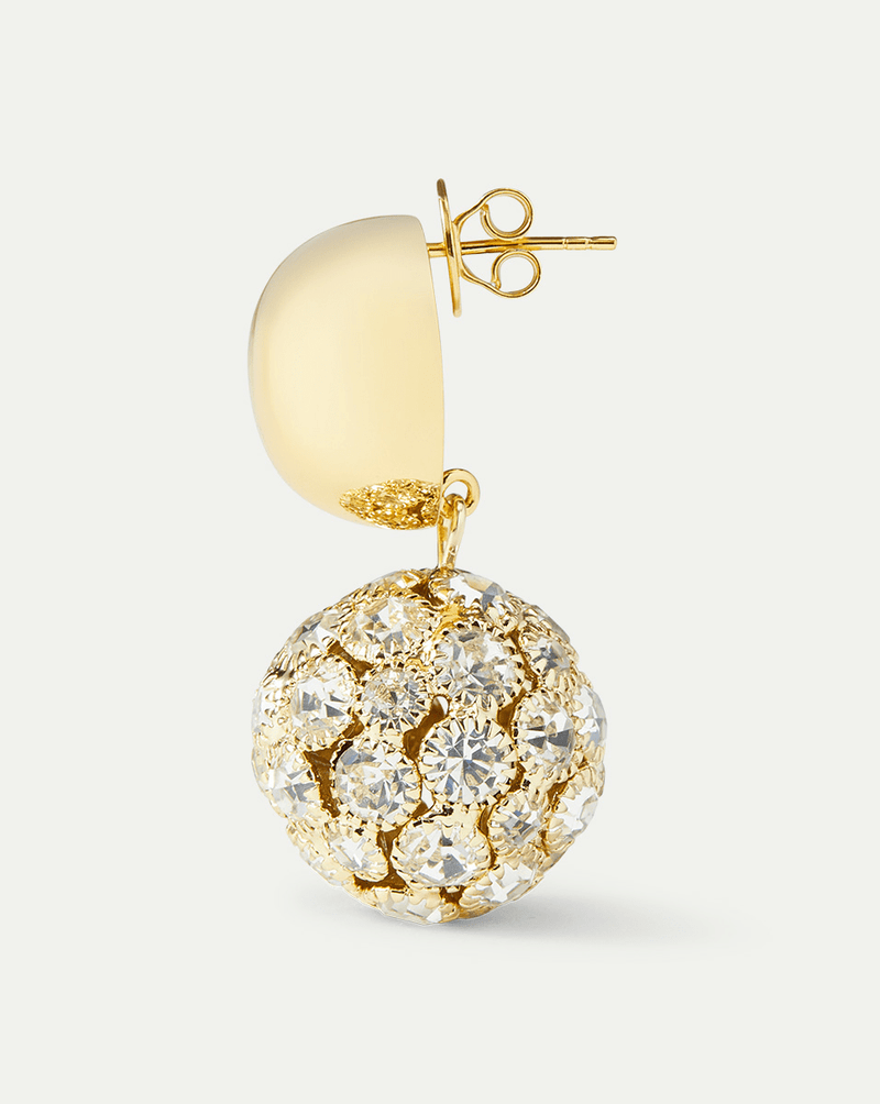 Crystal Sphere Stud Earrings