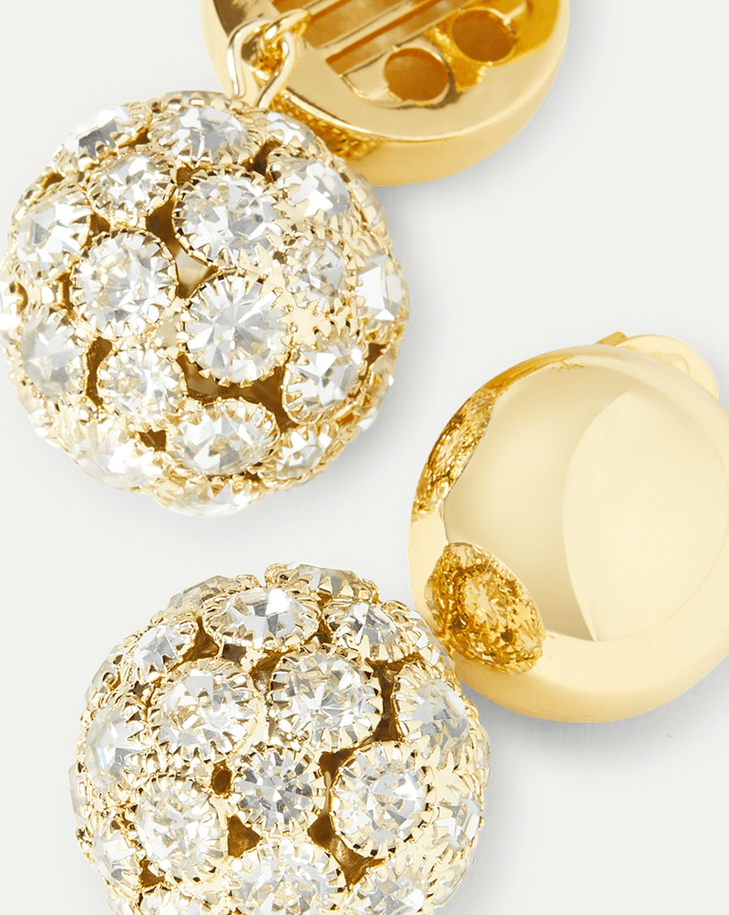Crystal Sphere Stud Earrings