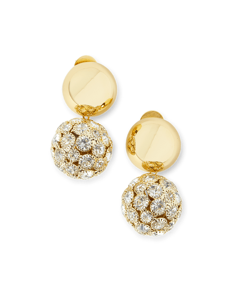 Crystal Sphere Stud Earrings