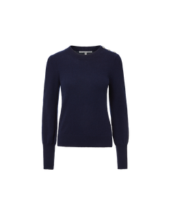 Nelia Cashmere Pullover | Button Accent