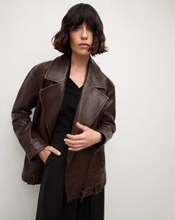 Thandie Leather Dickey Jacket