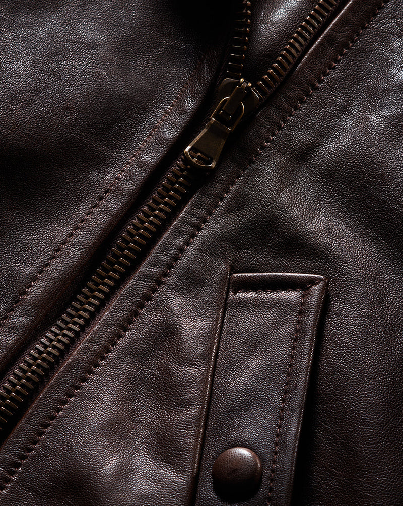 Thandie Leather Dickey Jacket