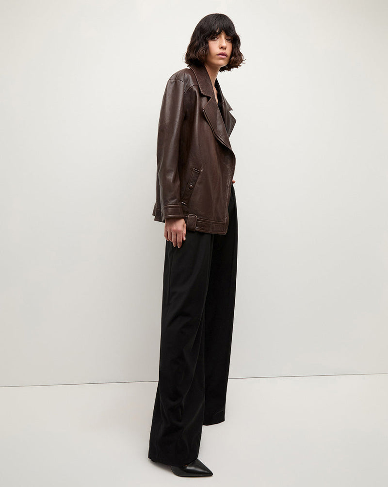 Thandie Leather Dickey Jacket
