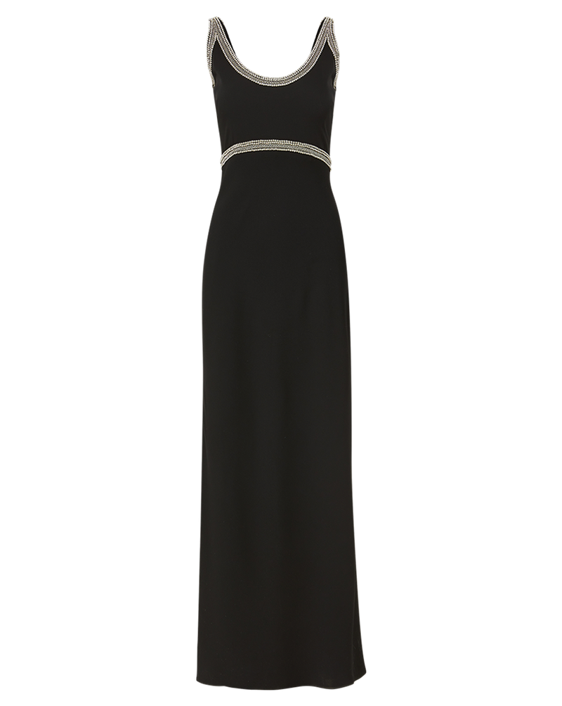 Flores Bead-Trim Maxi Dress