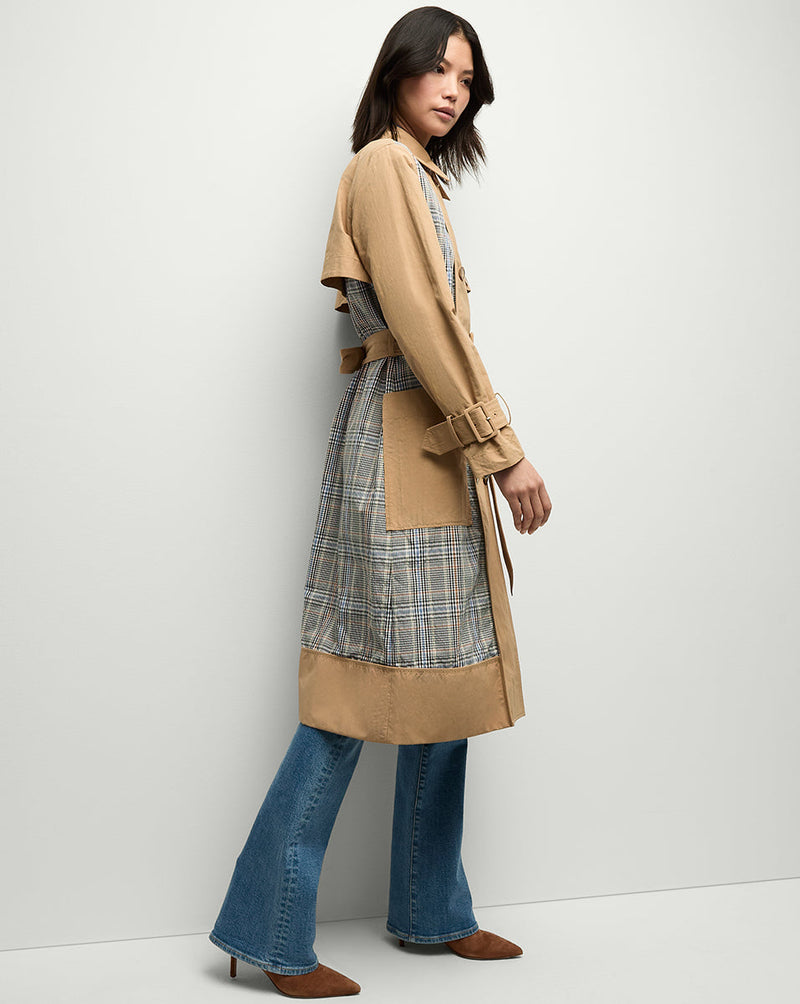Liam Patchwork Trench Coat