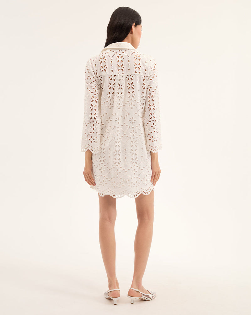 Sumatra Cotton Eyelet Dress