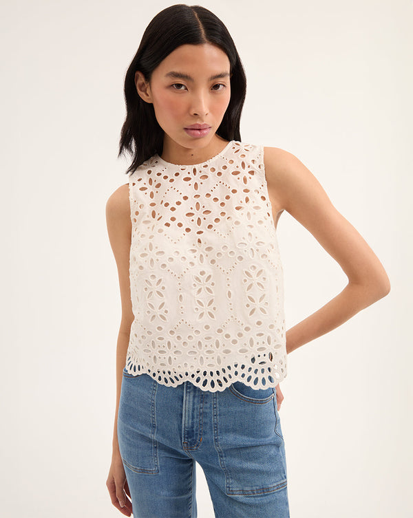 Adelyn Cotton Eyelet Tank