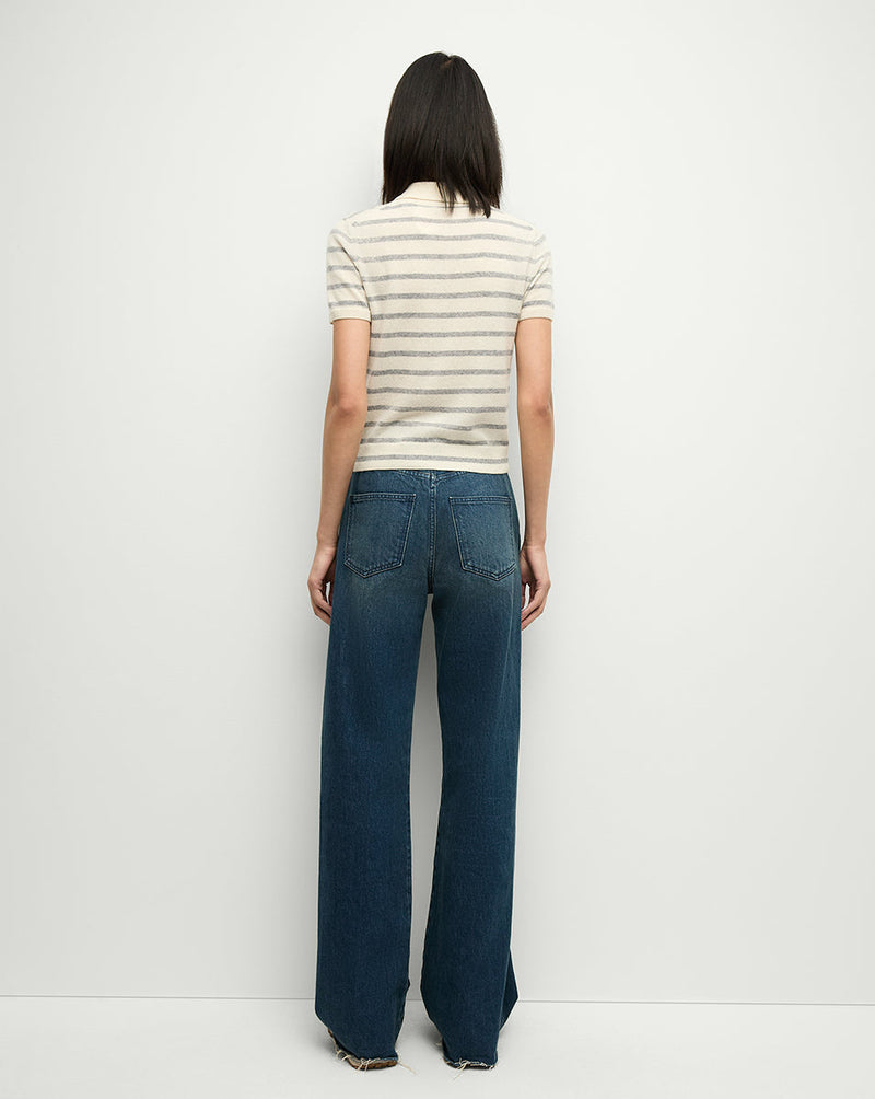 Brandt Striped Cashmere Polo