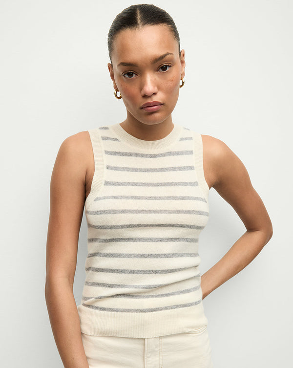 Jerrel Striped Cashmere Tank