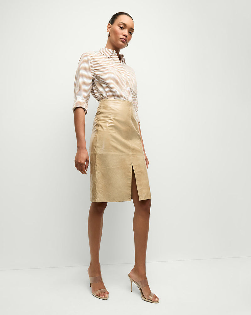 Anderson Coated Leather Skirt