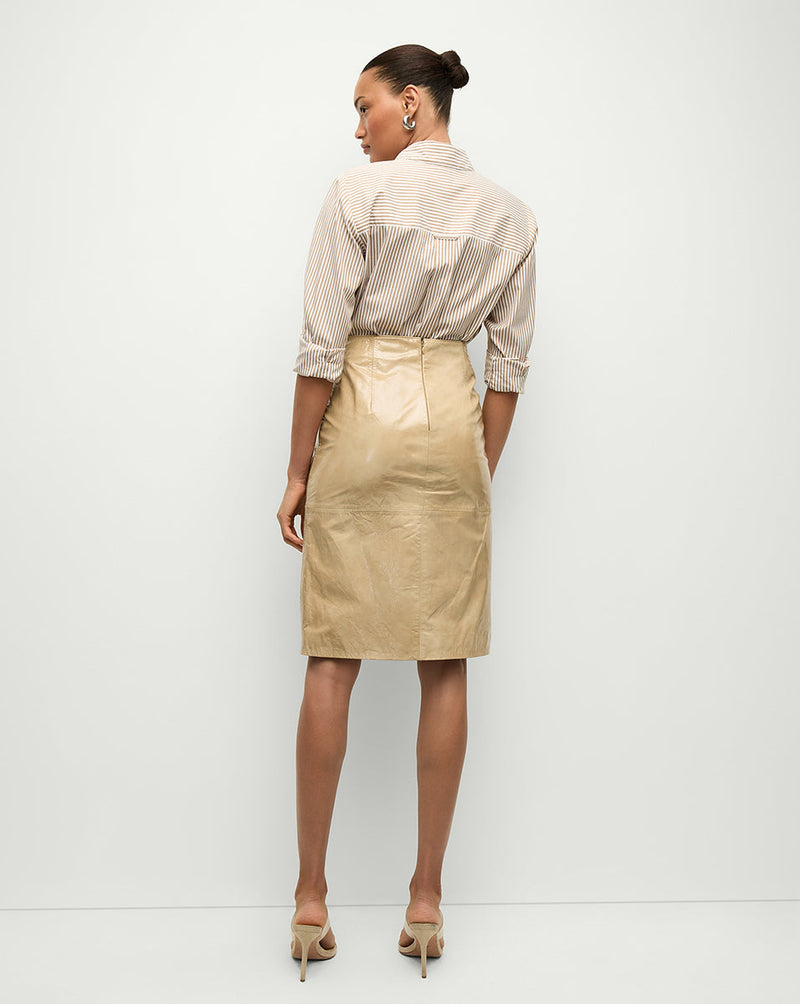 Anderson Coated Leather Skirt