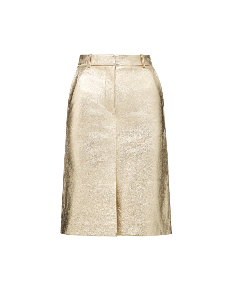 Maxine Leather Midi Skirt