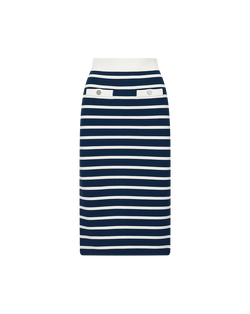 Corbin Striped Midi Skirt