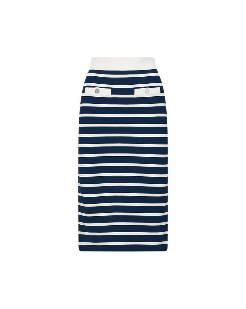 Corbin Striped Midi Skirt