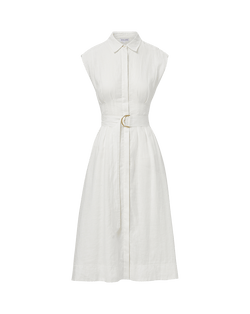 Loreta Belted Linen Dress