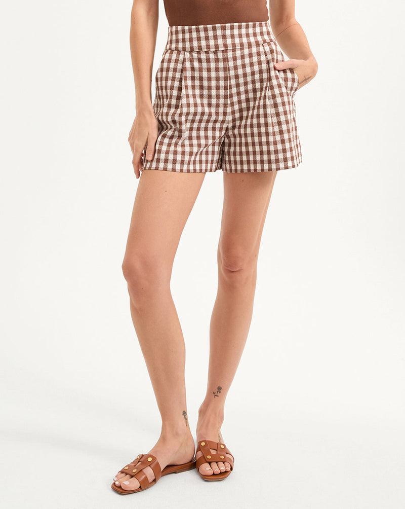 Haina Gingham Seersucker Short