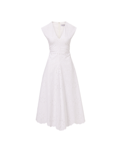 Aven Eyelet Midi Dress