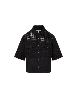 Spruce Eyelet Short-Sleeve Button-Down