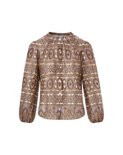 Ashlynn Silk-Linen Blouse