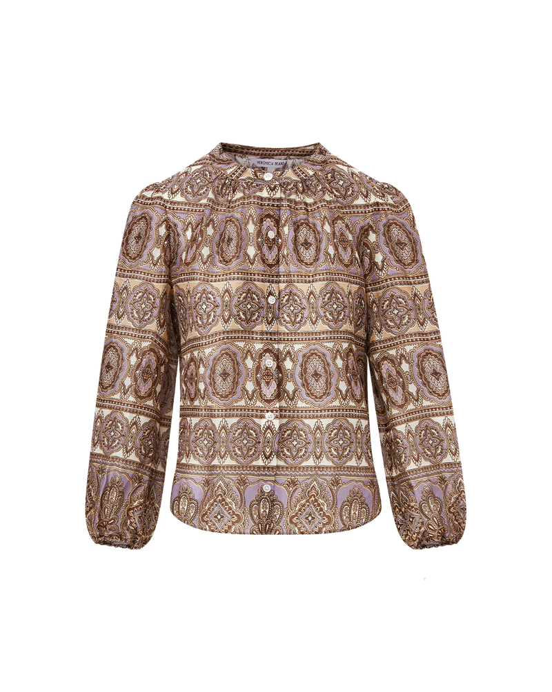 Ashlynn Silk-Linen Blouse