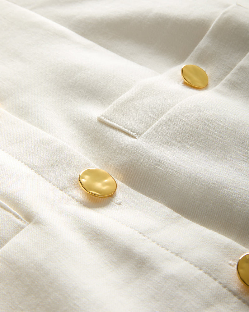 Roxanne Stretch-Linen Mini Dress