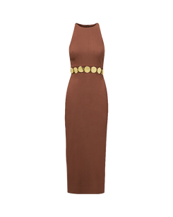 Isla Gold Medallion Midi Dress