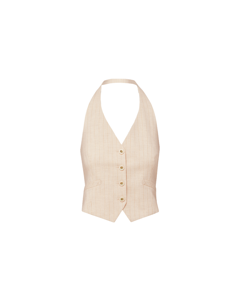 Arabella Metallic Pinstripe Vest