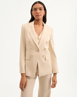 Gaya Metallic Pinstripe Dickey Jacket