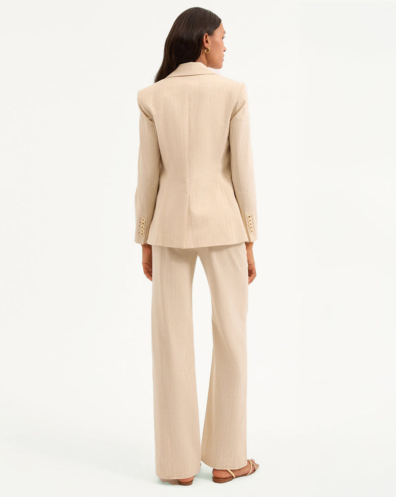 Gaya Metallic Pinstripe Dickey Jacket