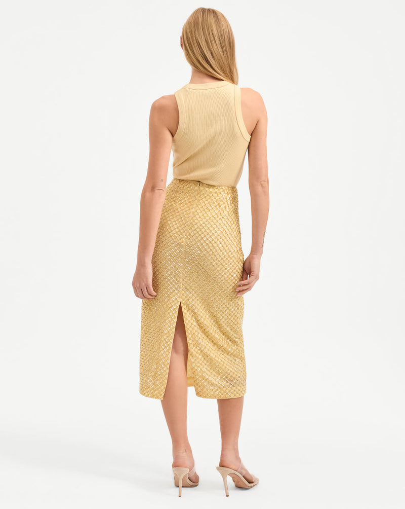 Allora Beaded Midi Skirt