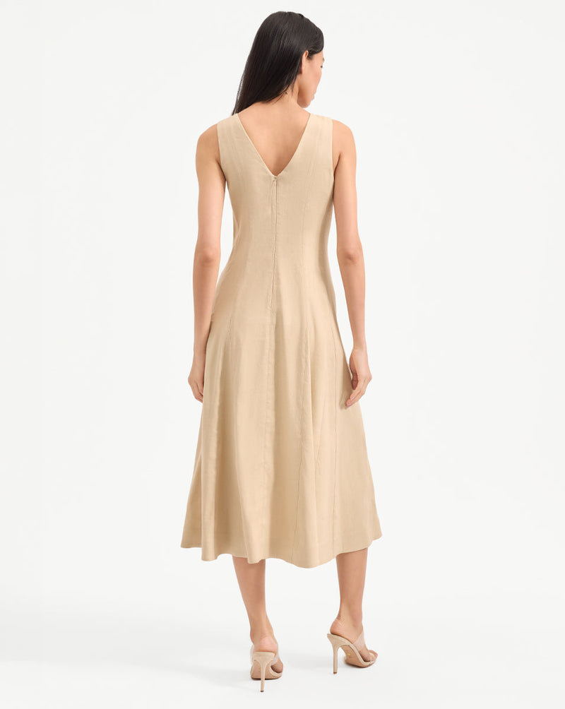 Lou Pleated Midi Dress
