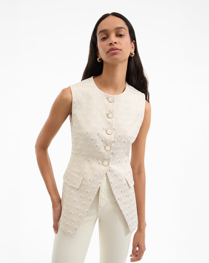 Lois Gold-Print Vest