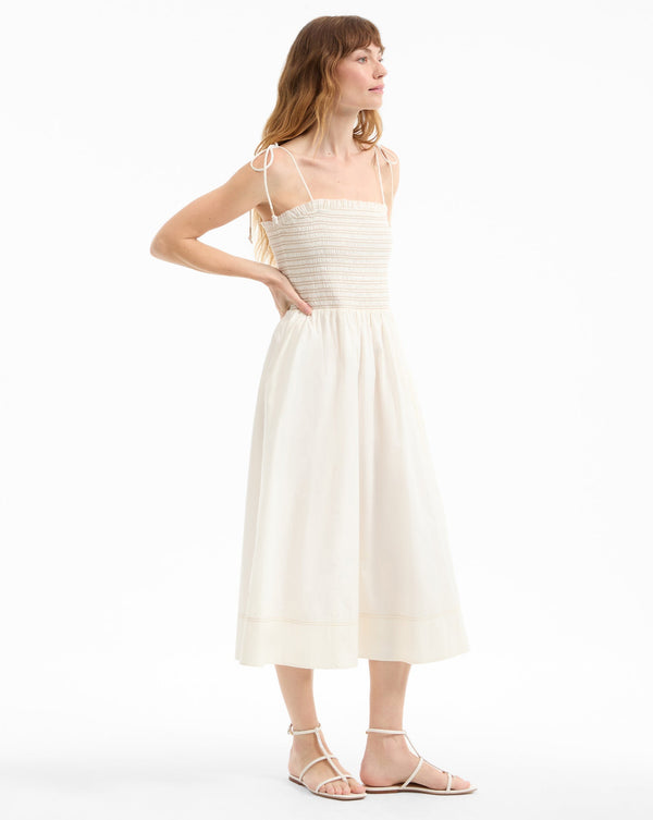 Kaela Smocked Midi Dress