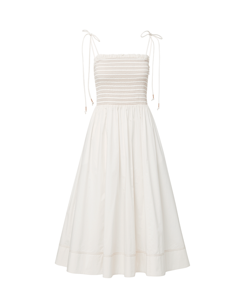 Kaela Smocked Midi Dress