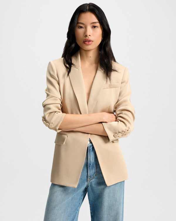Long and Lean Satin Dickey Jacket