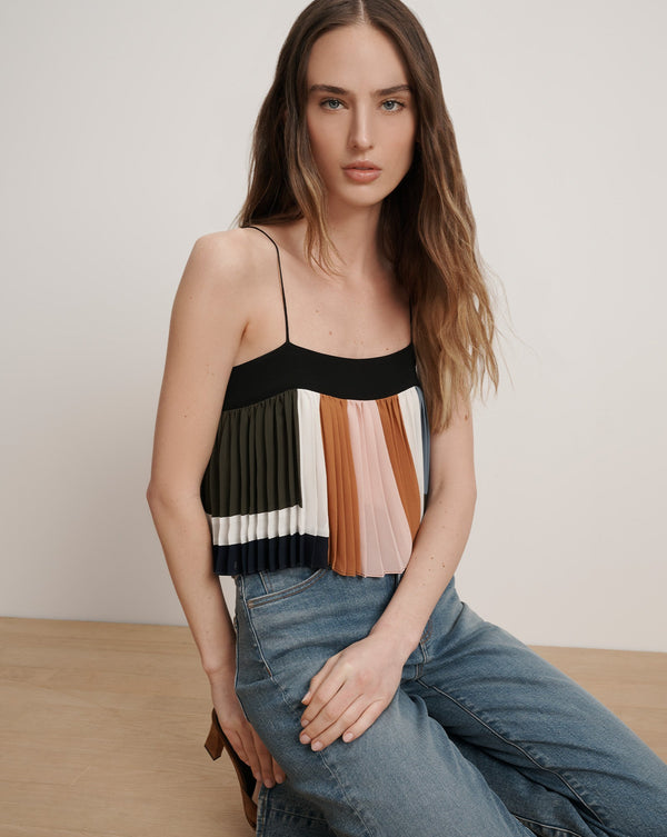 Janie Pleated Tank Top