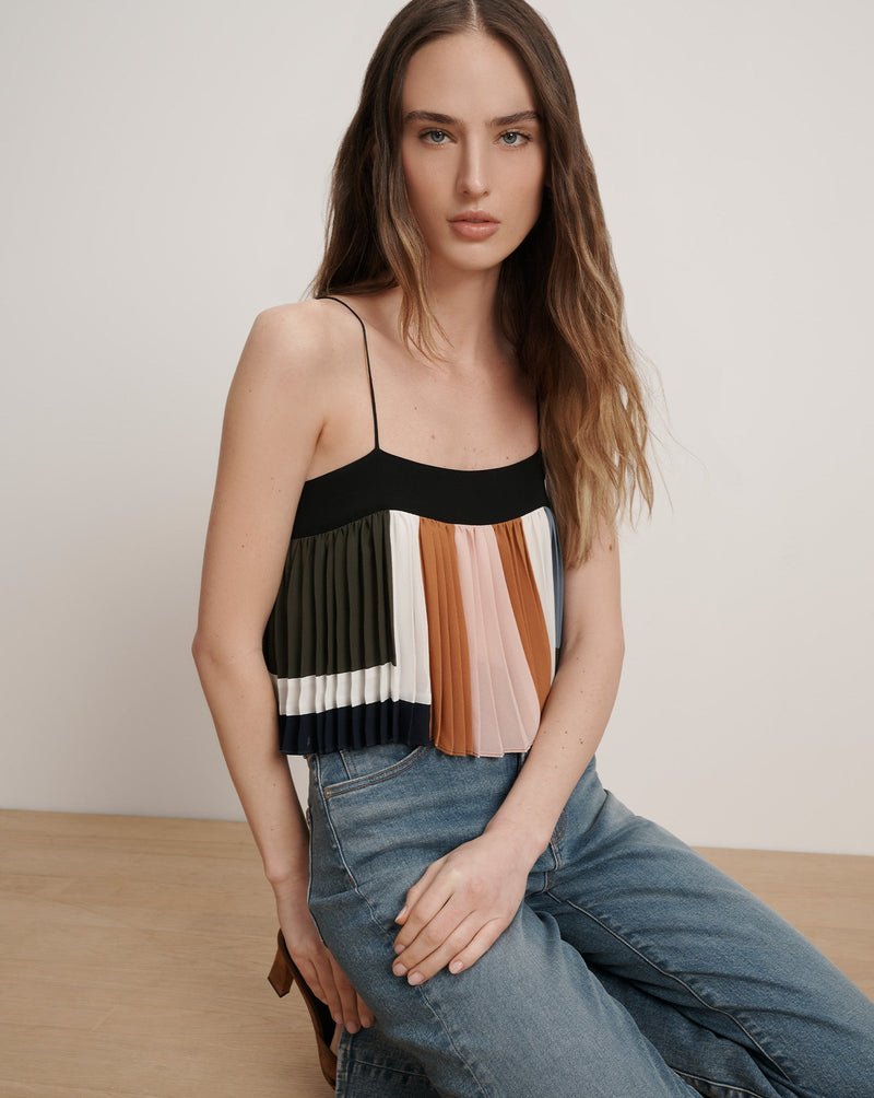 Janie Pleated Tank Top