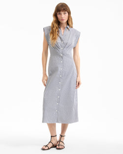Haydon Striped Midi Shirtdress