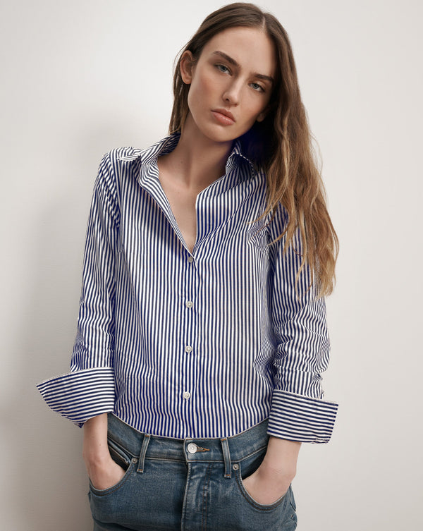 Amelia Striped Button-Down Shirt