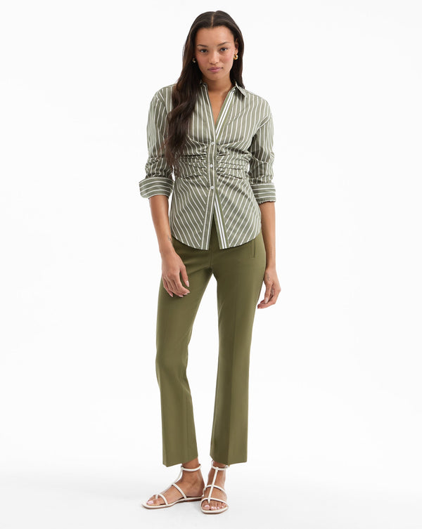 Devra Striped Button-Down Shirt