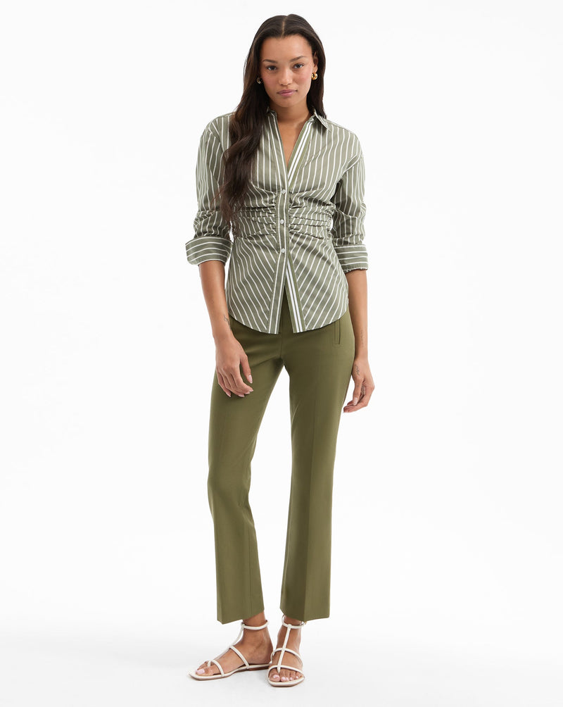 Devra Striped Button-Down Shirt