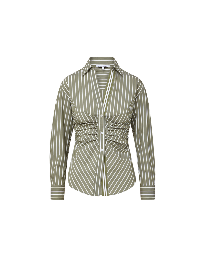 Devra Striped Button-Down Shirt