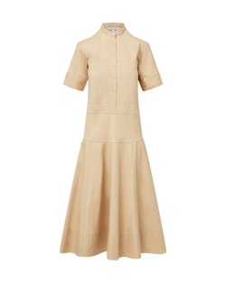 Cam Drop-Waist Midi Shirtdress