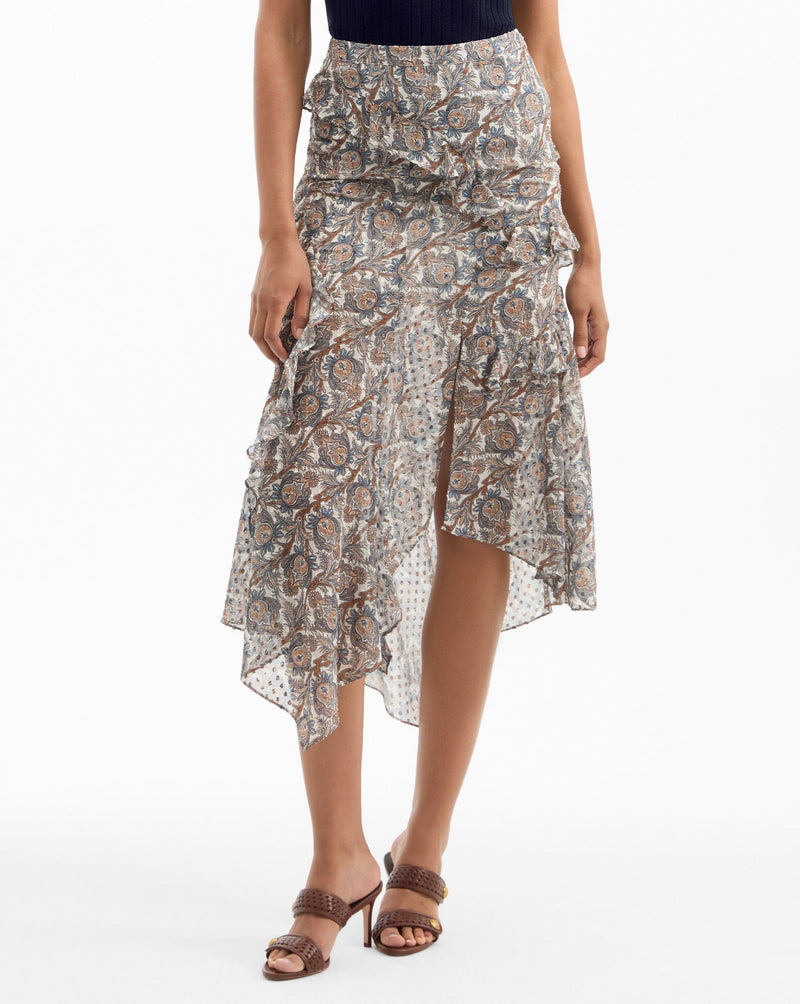 Eleonora Silk Midi Skirt