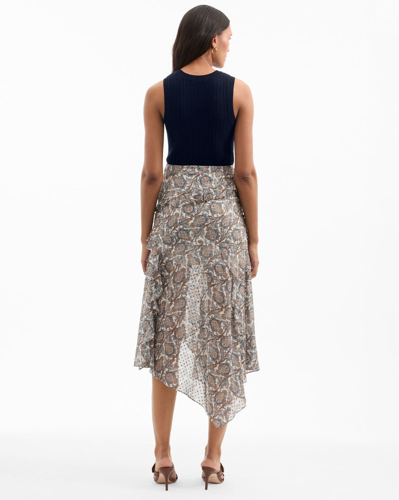 Eleonora Silk Midi Skirt