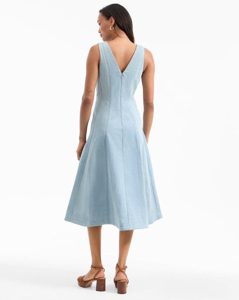 Lou Pleated Midi Dress