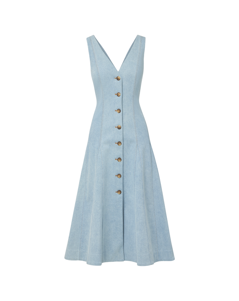 Lou Pleated Midi Dress