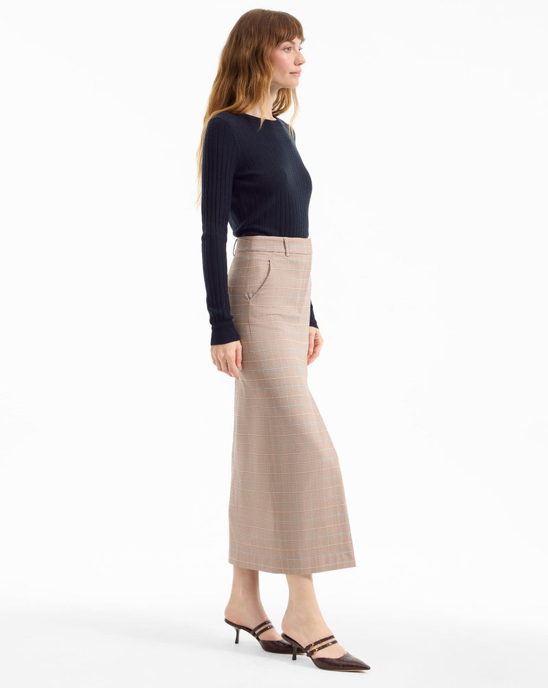 Maxine Plaid Midi Skirt
