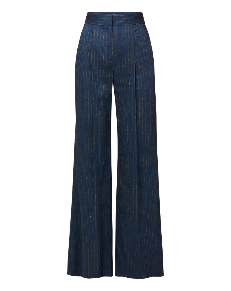 Rimini Wide-Leg Pinstripe Pant
