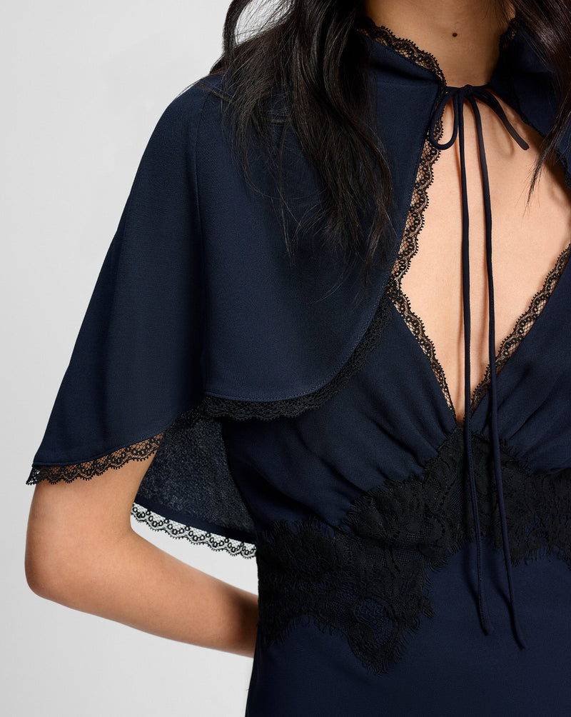 Muriel Lace-Trim Maxi Dress